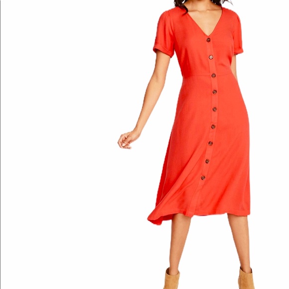 old navy button front dress